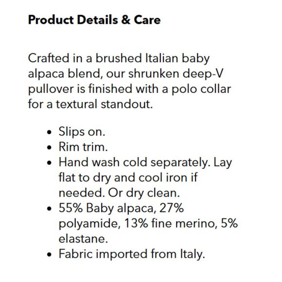 Vince Brushed Collared Sweater Beige XS Sand Dune Alpaca Stretch V-Neck NWT $395 - Picture 10 of 10